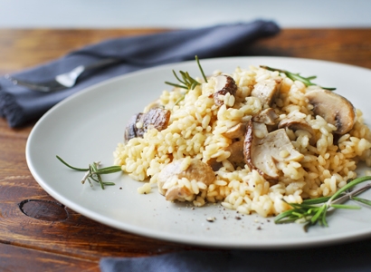 迷迭香奶油蘑菇豆奶燉飯